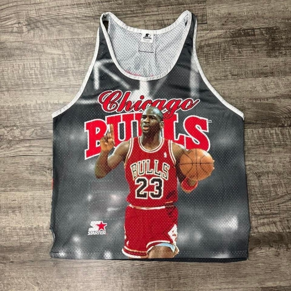 Vintage 90s Michael Jordan Chicago Bulls Starter Tank Jersey Hot Starter XL